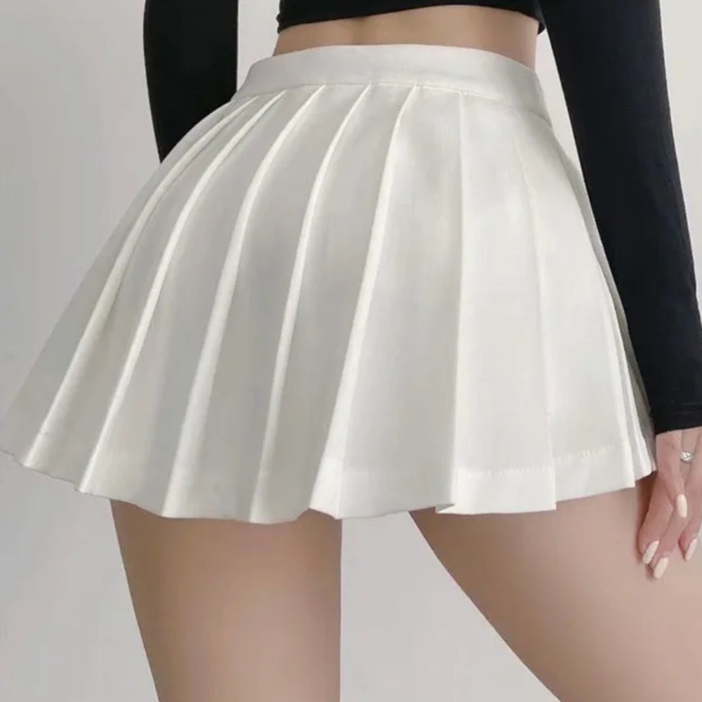 Zoki Sexy Women Pleated Skirts High Waist Summer Vintage Mini Skirts Korean Tenn